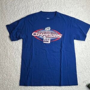 2008 New York‎ giants men's blue Super Bowl tshirt nfl